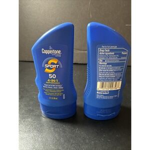 Coppertone Sport 50 4-IN-1 Performance - SPF 50 - Lot of Two 3oz Lotions - New